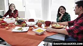 during thanksgiving, naomi blue thanked my cock for licking her pussy deep in missionary and giving her a facial cumshot