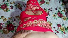 Indian Bhabhi Fucked by Dever with Close-Up Creampie in Bathroom