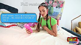 Wow, this funsize teen 18+ gets her tight pussy fucked hard by a tattooed guy!