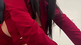 I Can't Believe I Tore My Mother-in-Law's Pussy Apart When I Caught Her Peeing in the Bathroom! The Rough Homemade Action Left Her Cum Covered and Shocked.