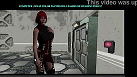 Tammy's shaved pussy gets fucked in the let's play ending.