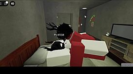 A Roblox Demon Dicks Down a Whore in Missionary Position