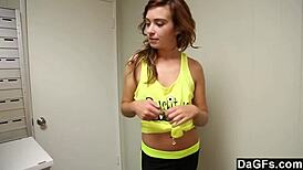 Dagfs - Cute Brunette Teen Rides Hard Cock with Passion