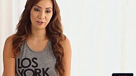 Milf model undresses revealing big ass in stockings