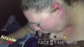 hey girl, that white bbw gives a sloppy interracial blowjob