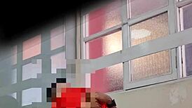 Hidden camera captures sensual upskirt spying on a latina model in the director's office at Universidad Catolica de Colombia