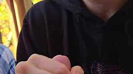 Skinny Amateur Wife Enjoys a Smoke While Giving a Sloppy Blowjob with Cum in Mouth