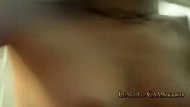 gothic teen blows stranger on cam close-up