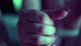 Lewd girl passionately sucks her man's cock