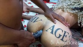 Renata Paixão invites friends for anal ménage action