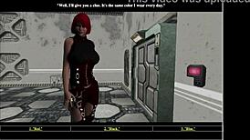 Tammy's shaved pussy gets fucked in the let's play ending.