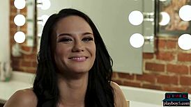 Petite Milf Undresses For Playboy