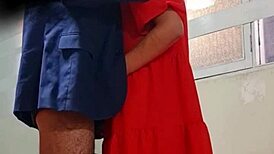 Hidden camera captures sensual upskirt spying on a latina model in the director's office at Universidad Catolica de Colombia