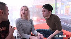 Hot Julia Parker Slides Dildo in Ass While Masseur Pounds Her Pussy