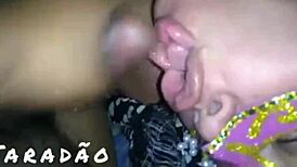 Hairy prostitute milks dick with mouth and ass.