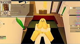 Imagine fucking a young slut in luxurious yacht room during roblox rp
