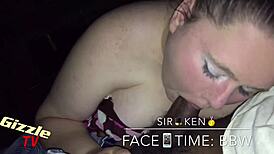 hey girl, that white bbw gives a sloppy interracial blowjob