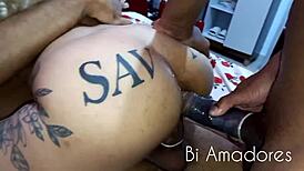 Renata Paixão invites friends for anal ménage action