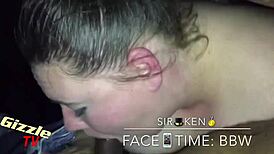 hey girl, that white bbw gives a sloppy interracial blowjob