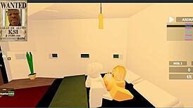 Imagine fucking a young slut in luxurious yacht room during roblox rp