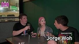 Double Penetration To Rocker Girl At Bar Exit!