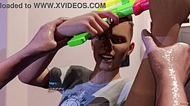 Eighteen-Year-Old Guy Triumphs with Babysitter at Home