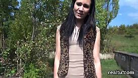 Seductive Czech chick lured from mall for rough POV pounding