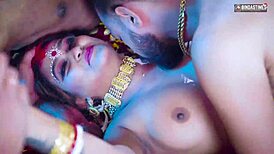 Indická žena čelí prvnímu gangbangu suhagarat se čtyřmi manžely