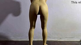 Fine Ass Amateur Teen Working Out Sexy at Home!