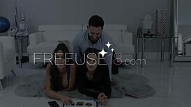 Twisted Twister Freeuse Threesome With Teens!