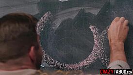 horny teachers bang naughty colleague after classroom masturbation!