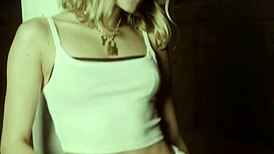 beautiful blonde teen amelia poses exposing body.