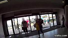 Seductive Czech chick lured from mall for rough POV pounding