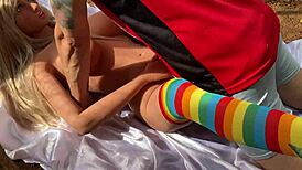 Linda meia ela quis dar a buceta de frente bem gostoso sex toy