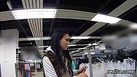 Seductive Czech chick lured from mall for rough POV pounding