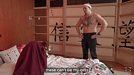 this christmas santa gave me a horny blonde for intense face fucking