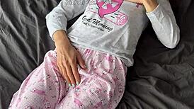 Horny teen fingers wet pussy and squirts on big cock