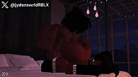 Breeding a Roblox fangirl with intense creampie.