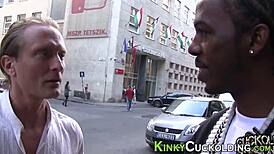 Does this blonde babe ride big black cock for a facial?