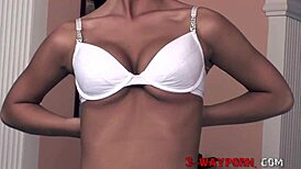 Lucky Inked Brunette Takes Two Juicy Cocks!