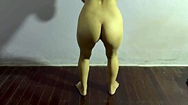 Fine Ass Amateur Teen Working Out Sexy at Home!