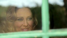 Busty housewife licks young gardener girl's pussy in garden