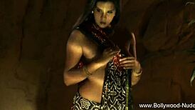 Dreamy indian beauty teases with seductive dancing and undressing