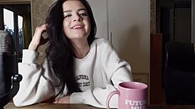 What secrets will the brunette mistress reveal while pegging her petite 18+ sub?