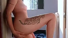 Beautiful cute girl dances gracefully on stage