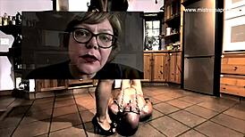 my heart races seeing dominatrix mistress april chain and punish her slave