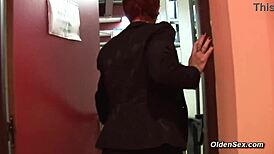 French Mature Business Lady Gets Nailed Hard by Monster Cock in Office. She Takes It All!