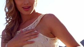 Jillian janson, a natural beauty, makes herself cum in nature