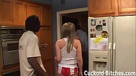 tied up slave watches as I GET FUCKED