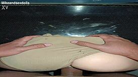 Trailer Candy Showcases Beige Panty Vaginal Play